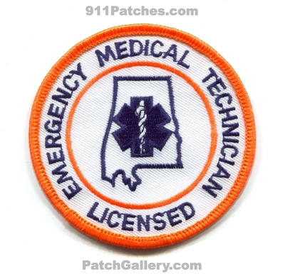 Alabama State Licensed Emergency Medical Technician EMT EMS Patch (Alabama)
Scan By: PatchGallery.com
Keywords: certified registered e.m.t. services e.m.s. ambulance