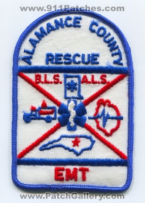 Alamance County Rescue Emergency Medical Technician EMT Patch (North Carolina)
Scan By: PatchGallery.com
Keywords: co. ems ambulance als a.l.s. bls b.l.s. advanced basic life support
