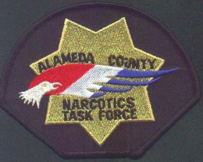 Alameda County Narcotics Task Force
Thanks to EmblemAndPatchSales.com for this scan.
Keywords: california