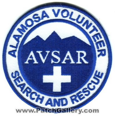 Alamosa Volunteer Search And Rescue AVSAR Patch (Colorado)
[b]Scan From: Our Collection[/b]
Keywords: avsar &