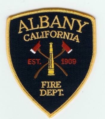 Albany Fire Dept
Thanks to PaulsFirePatches.com for this scan.
Keywords: california department