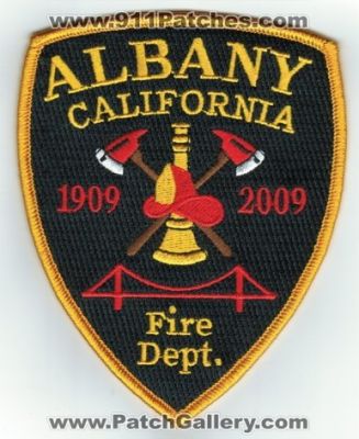 Albany Fire Department (California)
Thanks to PaulsFirePatches.com for this scan.
Keywords: dept.