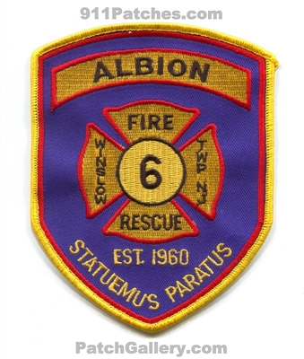 Albion Fire Rescue Department 6 Winslow Township Patch (New Jersey)
Scan By: PatchGallery.com
Keywords: dept. twp. est. 1960 statuemus paratus