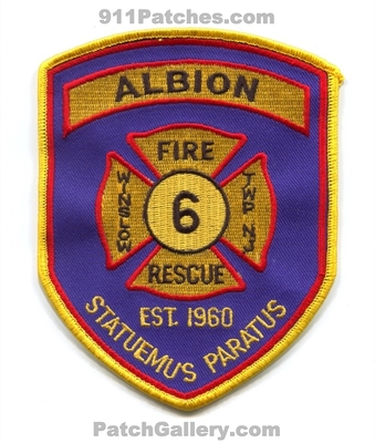 Albion Fire Rescue Department 6 Winslow Township Patch (New Jersey)
Scan By: PatchGallery.com
Keywords: dept. twp. est. 1960 statuemus paratus