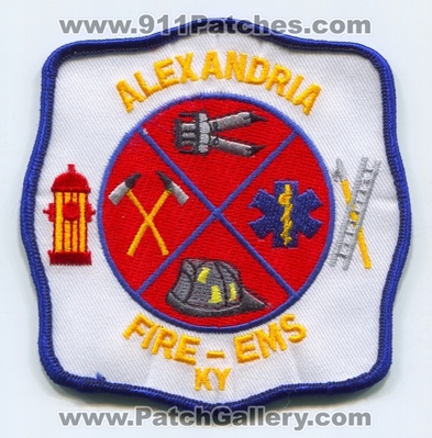 Alexandria Fire EMS Department Patch (Kentucky)
Scan By: PatchGallery.com
Keywords: dept. ky