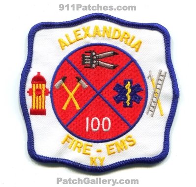 Alexandria Fire EMS Department 100 Patch (Kentucky)
Scan By: PatchGallery.com
Keywords: dept.