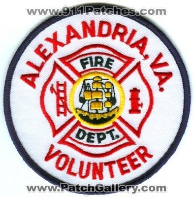 Alexandria Volunteer Fire Dept Patch (Virginia)
[b]Scan From: Our Collection[/b]
Keywords: department