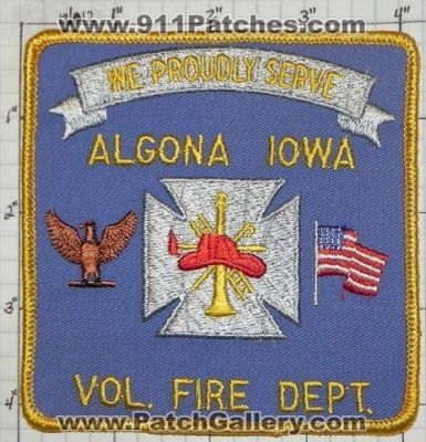 Algona Volunteer Fire Department (Iowa)
Thanks to swmpside for this picture.
Keywords: vol. dept.