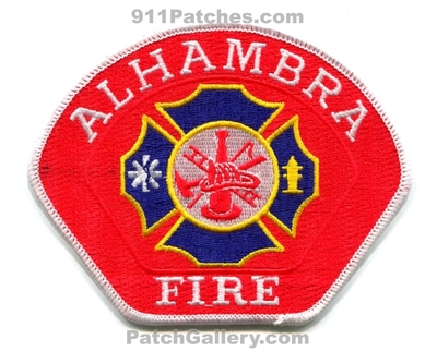 Alhambra Fire Department Patch (California)
Scan By: PatchGallery.com
Keywords: dept.
