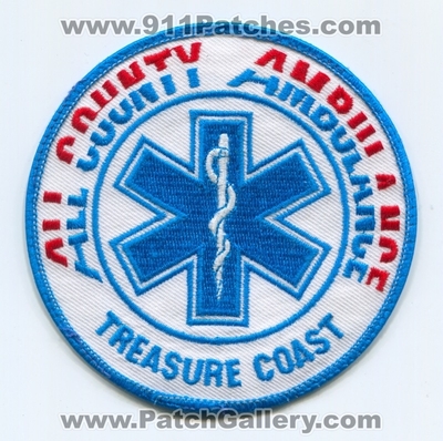 All County Ambulance Treasure Coast EMS Patch (Florida)
Scan By: PatchGallery.com
Keywords: co. emt paramedic