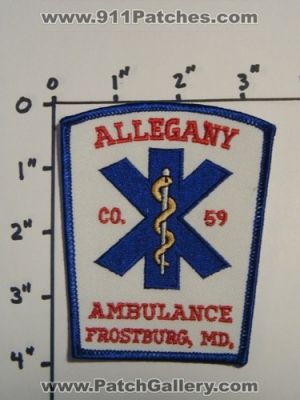Allegany Ambulance Company 59 (Maryland)
Thanks to Mark Stampfl for this picture.
Keywords: co. frostburg md.