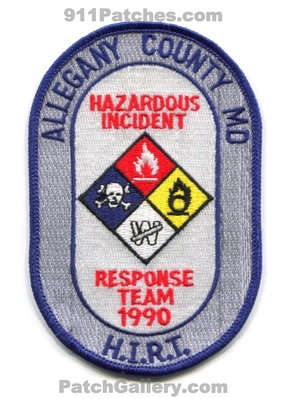 Allegany County Hazardous Incident Response Team Patch (Maryland)
Scan By: PatchGallery.com
Keywords: co. materials hazmat haz-mat hirt h.i.r.t. 1990 fire department dept.