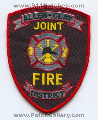 Allen-Clay Joint Fire District Patch (Ohio)
Scan By: PatchGallery.com
Keywords: dist. department dept.