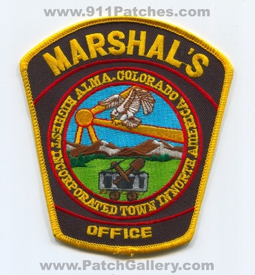 Alma Marshals Office Patch (Colorado)
Scan By: PatchGallery.com
Keywords: highest incorporated town in north america
