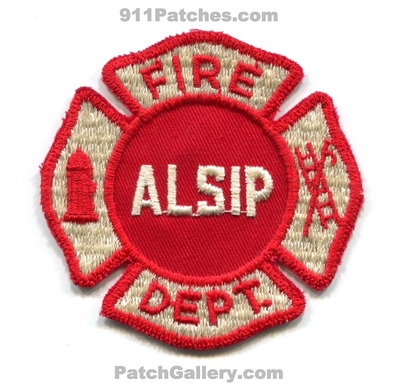 Alsip Fire Department Patch (Illinois)
Scan By: PatchGallery.com
Keywords: dept.