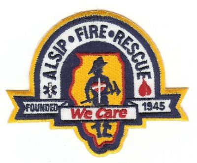 Alsip Fire Rescue
Thanks to PaulsFirePatches.com for this scan.
Keywords: illinois
