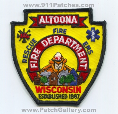 Altoona Fire Department Patch (Wisconsin)
Scan By: PatchGallery.com
Keywords: dept. rescue ems established 1887