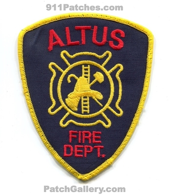 Altus Fire Department Patch (Oklahoma)
Scan By: PatchGallery.com
Keywords: dept.