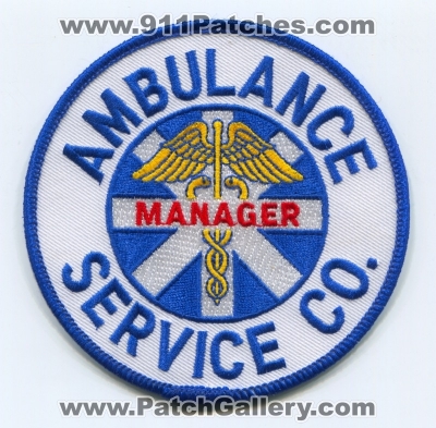 Ambulance Service Company Manager Patch (Colorado) (Defunct)
[b]Scan From: Our Collection[/b]
Keywords: ems co.