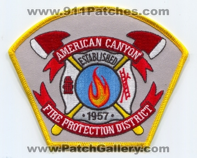American Canyon Fire Protection District Patch (California)
Scan By: PatchGallery.com
Keywords: Prot. Dist. Department Dept. Established 1957