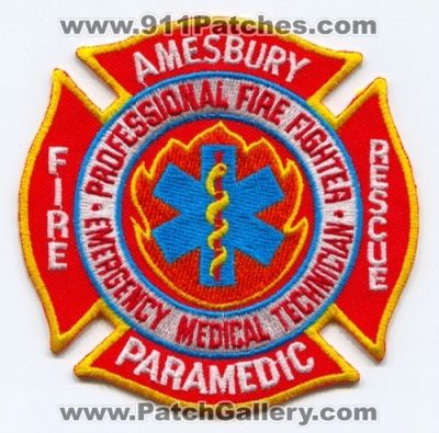 Amesbury Fire Rescue Department Paramedic (Massachusetts)
Scan By: PatchGallery.com
Keywords: dept. professional firefighter emergency medical technician emt