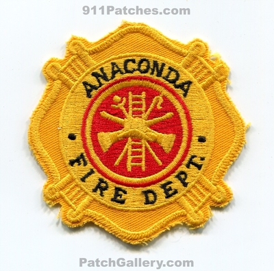 Anaconda Fire Department Patch (Montana)
Scan By: PatchGallery.com
Keywords: dept.
