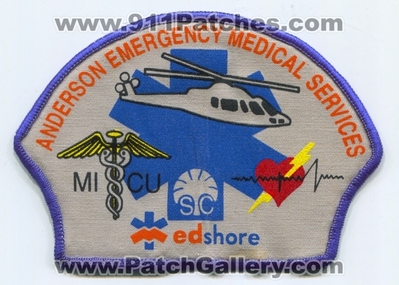 Anderson Emergency Medical Services EMS MedShore Patch (South Carolina)
Scan By: PatchGallery.com
Keywords: ambulance service micu sc air medical helicopter