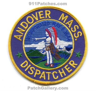 Andover Dispatcher 911 Communications Patch (Massachusetts)
Scan By: PatchGallery.com
Keywords: police fire ems department dept. mass. incorporated may 6, 1646