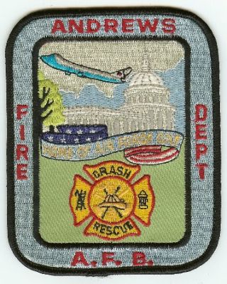 Andrews AFB Fire Dept
Thanks to PaulsFirePatches.com for this scan.
Keywords: maryland department air force base usaf cfr arff aircraft crash rescue
