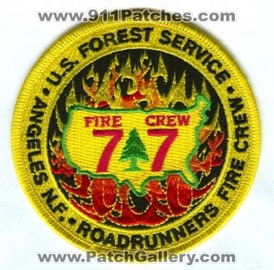 Angeles National Forest Roadrunners Fire Crew 77 Patch (California)
Scan By: PatchGallery.com
Keywords: wildland wildfire nf n.f. usfs u.s.f.s. forest service