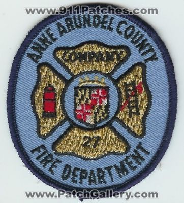 Anne Arundel County Fire Department Company 27 (Maryland)
Thanks to Mark C Barilovich for this scan.
