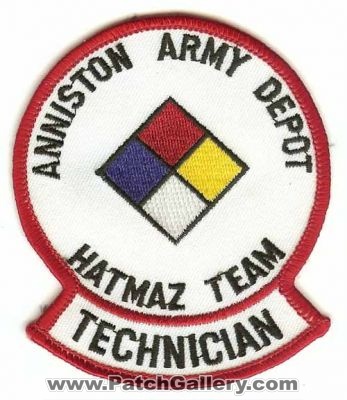 Anniston Army Depot Fire Hazmat Team Technician (Alabama) (Error)
Thanks to PaulsFirePatches.com for this scan.
Error: Hatmaz
Keywords: haz-mat us