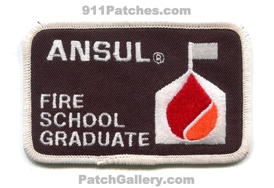 Ansul Corporation Fire School Graduate Patch (Wisconsin)
Scan By: PatchGallery.com
Keywords: company co. suppression foam
