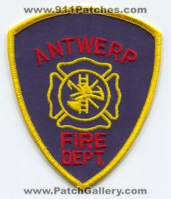 Antwerp Fire Department Patch (Ohio)
Scan By: PatchGallery.com
Keywords: dept.