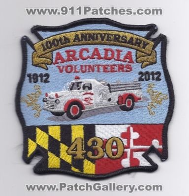 Arcadia Volunteer Fire Department 430 100th Anniversary (Maryland)
Thanks to Paul Howard for this scan.
Keywords: dept. volunteers