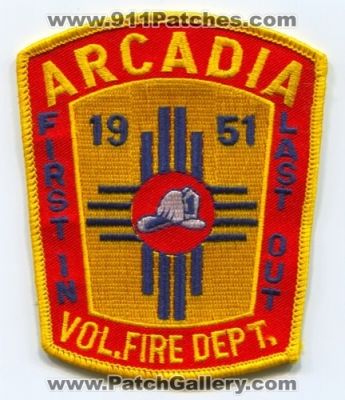 Arcadia Volunteer Fire Department (Texas)
Scan By: PatchGallery.com
Keywords: vol. dept. first in last out