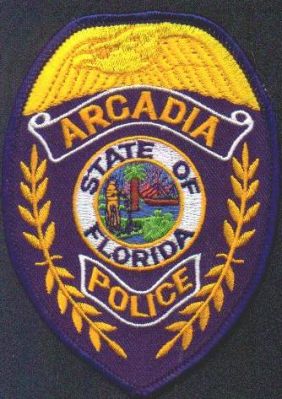 Arcadia Police
Thanks to EmblemAndPatchSales.com for this scan.
Keywords: florida