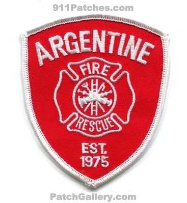 Argentine Fire Rescue Department Patch (Michigan)
Scan By: PatchGallery.com
Keywords: dept. est. 1975