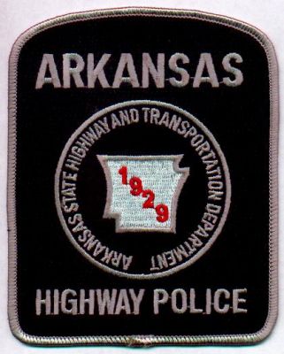 Arkansas Highway Police
Thanks to EmblemAndPatchSales.com for this scan.
Keywords: transportation department