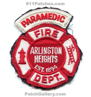 Arlington Heights Fire Department Paramedic Patch (Illinois)
Scan By: PatchGallery.com
Keywords: est. 1894