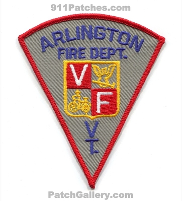 Arlington Fire Department Volunteer Fireman Patch (Vermont)
Scan By: PatchGallery.com
Keywords: dept. vol. vf