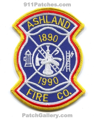 Ashland Volunteer Fire Company Patch (Virginia) (Confirmed)
Scan By: PatchGallery.com
Keywords: vol. co. department dept. 1890 1990