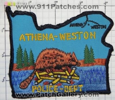 Athena-Weston Police Department (Oregon)
Thanks to swmpside for this picture.
Keywords: dept.