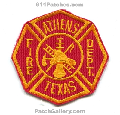 Athens Fire Department Patch (Texas)
Scan By: PatchGallery.com
Keywords: dept.