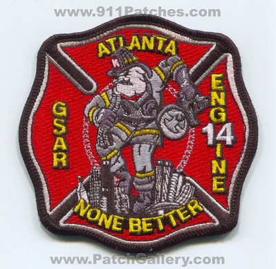 Atlanta Fire Department Engine 14 GSAR Patch (Georgia)
Scan By: PatchGallery.com
Keywords: dept. afd a.f.d. company co. station search and rescue none better