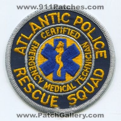 Atlantic Police Department Rescue Squad Certified EMT Patch (New Jersey)
Scan By: PatchGallery.com
Keywords: dept. ems