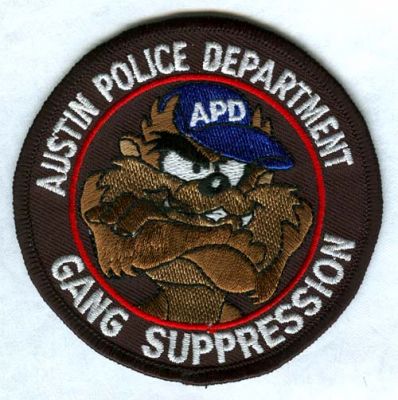 Austin Police Department Gang Suppression (Texas)
Scan By: PatchGallery.com
Keywords: apd