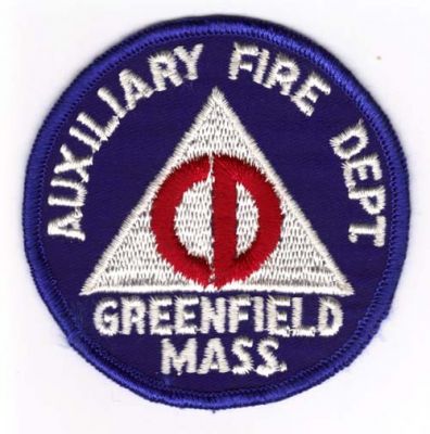 Auxiliary Fire Dept
Thanks to Michael J Barnes for this scan.
Keywords: massachusetts department greenfield