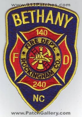 Bethany Fire Department (North Carolina)
Thanks to Dave Slade for this scan.
Keywords: dept. rockingham co. county 140 240 dept. fd nc