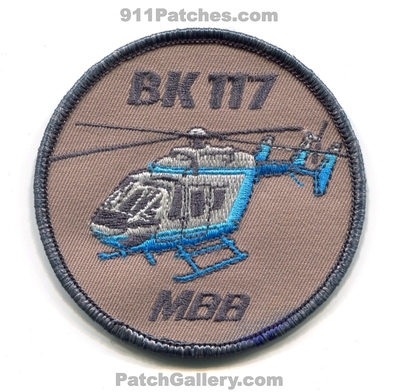 BK 117 Helicopter Messerschmitt Bolkow Blohm MBB Patch (No State Affiliation)
Scan By: PatchGallery.com
Keywords: bk117 kawasaki